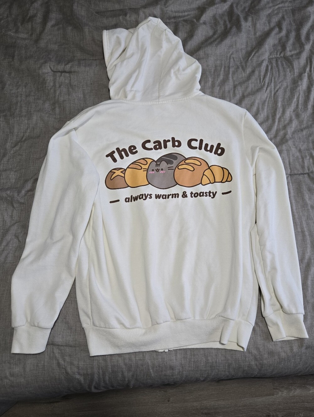 Culturefly Pusheen Let's Roll Carb Club Zip Up Hoodie